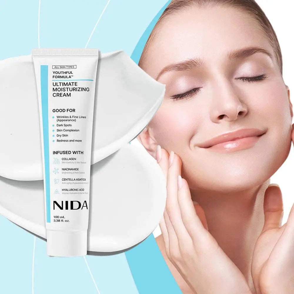 NIDA Facial Care Moisturizing Cream - Deep Hydration for All Skin Types, Perfect Daily Moisturizer from Korea