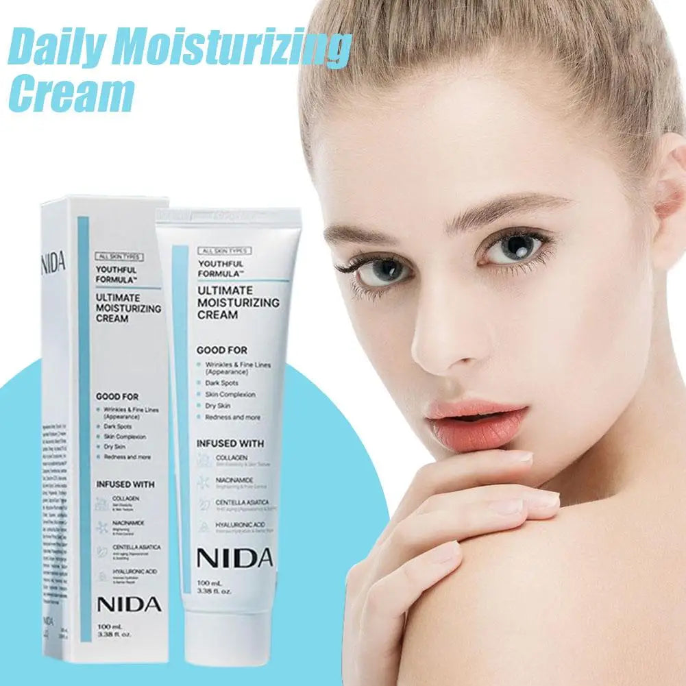NIDA Facial Care Moisturizing Cream - Deep Hydration for All Skin Types, Perfect Daily Moisturizer from Korea